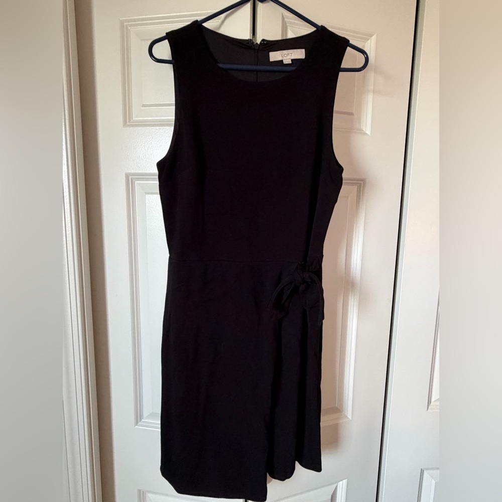 Loft Black Sleeveless Dress size 10 barely worn